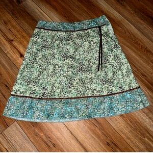 New York & Company Floral Green and Blue Women's Skirt Size 12